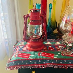 Red Rustic Camping Lantern